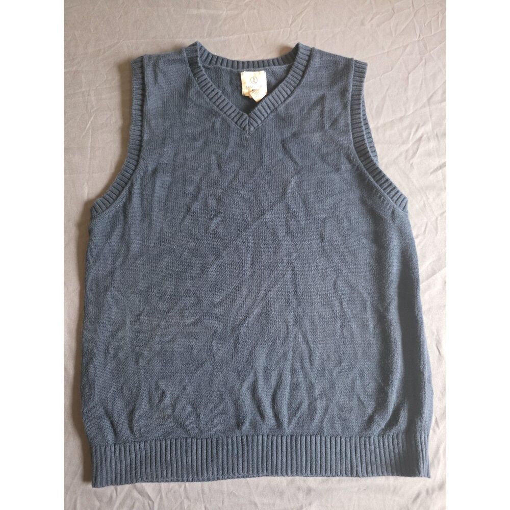 Lands' End Kids Navy Blue V-Neck Sweater Vest - Size XL / 16 (13-14 Years)